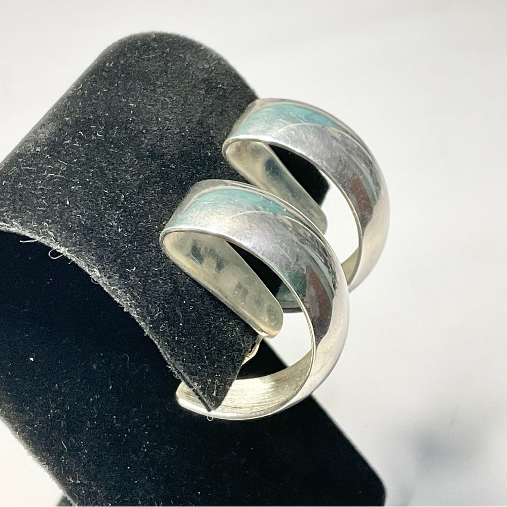 Vintage Sterling Silver Clip Hoops Chunky Solid 14.6 grams